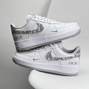 NIKE AirForce 1 07 Dior White & Grey | Glow in Dark